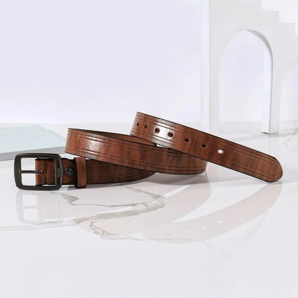 Men Square Buckle Belt - Picture 2 of 3